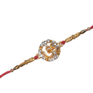 Om Rakhi with Diamond Cut Design – Traditional Thread for Brother