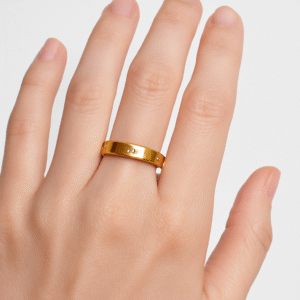 Elegant Rose Gold Designer Band Ring for Women | VanyaAura Exclusive